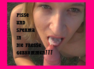 Vorschaubild vom Privatporno mit dem Titel "Pisse und Sperma ins Maul bekommen"